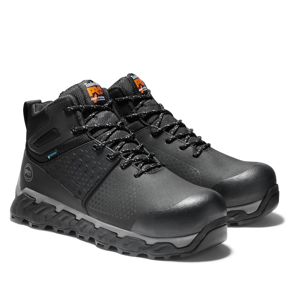 Timberland Μποτακια Εργασίας Ανδρικα Μαυρα - Pro® Ridgecomp Toe - Greece 7918360-WZ